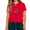 2-Red, variant on UNISHE Women's Faith Over Fear Psalm 118:6 Retro Wavy Bible Verse Christian Graphic Cropped Short Sleeve T-shirt Relaxed Casual Fit Tops