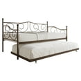 thumbnail image 2 of Castle Place Stylish Twin Metal Daybed with Trundle, Brown, 2 of 7