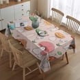 thumbnail image 2 of Colorful Mushroom Cartoon Pink Pattern Rectangle Tablecloth 60"x84",Waterproof Polyester Rectangle Table Cloth, Wipeable Spillproof Polyester Tablecloth for Dining, Camping, Indoor and Outdoor, 2 of 5