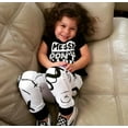 thumbnail image 3 of Toddler Kids Baby Girls Outfit Clothes T-shirt Tops+Long Pants Trousers 2PCS Set, 3 of 5