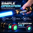 thumbnail image 4 of AuntyFey Light Up Saber for Kid, 2 Packs Extendable 3 Colors Light Up Saber Toy for Boy, 4 of 7