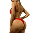 thumbnail image 4 of KIHOUT Womens Swimwear Plus Size Womens' Summer Solid Color Swimwear Two-piece Slim Swimsuit Bikini Straped Swimsuits Discount, 4 of 7