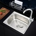 thumbnail image 1 of Oleegame 1PC Spoon And Lid Rest Sponge Holder For Kitchen Sink Hanging Sink Caddy Stainless Steel In-Sink Organi, 1 of 6
