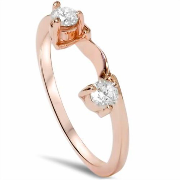 Pompeii 1/4ct Diamond Guard Ring Enhancer 14K Rose Gold (G/H,I1)