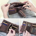 thumbnail image 3 of Carteras pequeñas de cuero plegables Vevor RFID con ranuras para tarjetas 5.31''L x 3.74''W x 1.18''H, 3 of 5