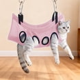 thumbnail image 5 of Iron Pet Grooming Hammock, Detachable Pet Grooming Bed, Dog Grooming Hammock with 8-Hole Design, for Cats Dogs Kitten Puppy Small Medium Large Breed Indoor Home Hair Cutting Ear Cleaning, 5 of 6