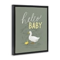 thumbnail image 4 of Stupell Industries Hello Baby Duck & Duckling Animals Painting Black Floater Framed Canvas Art Print Wall Art, 17 x 21, 4 of 10