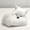 White, variant on White White Faux Fur Fox Ornament Mini Squint Sleeping Fox Toy Realistic Figurine For Christmas Decor