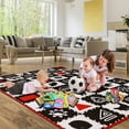 thumbnail image 2 of teytoy Baby Mat for Floor,Baby Tummy Time Mat- Black and White High Contrast Interactive Activities Mat,Baby Play Mats for Babies Newborn and Toddlers for Early Learning, Animal Fruits Shapes Vehicles, 2 of 7