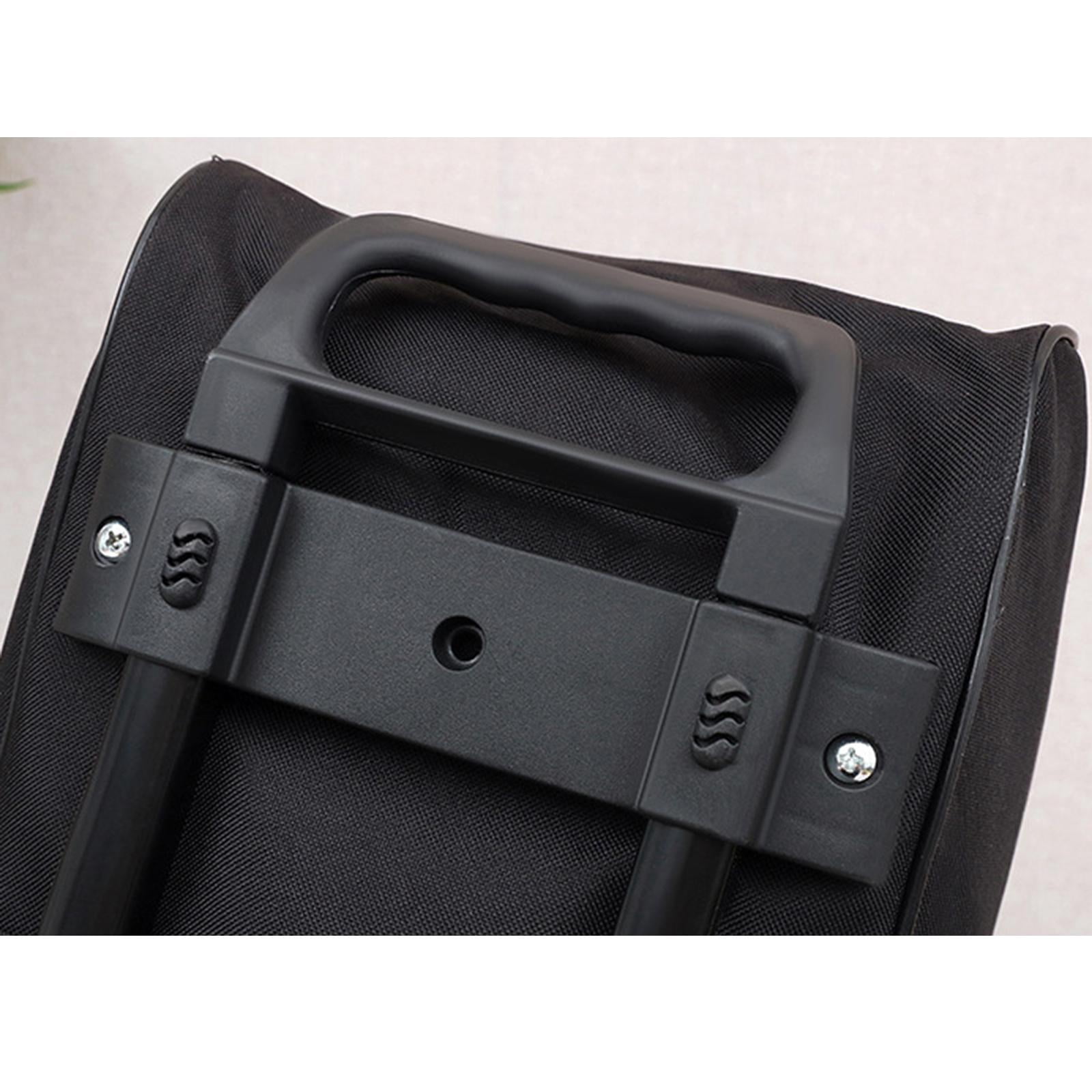 LeeQinersw Wheeled Rolling Duffel Bag Foldable Travel Garment Bag for Outdoor Business Trip Black