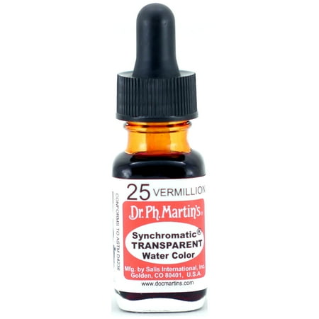 UPC: 0090385425505 | Dr. Ph. Martin s Synchromatic Transparent Water Color  0.5 oz  Vermillion (25)