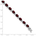 thumbnail image 3 of 14K White Gold Garnet Bracelet (Width 5) (Length 7) - Jbsp, 3 of 5