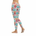 thumbnail image 2 of SUNENAT Cute Pig Pattern Doodle Art Stretchy Capri Leggings Skinny Yoga Pants L, 2 of 4