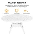 thumbnail image 2 of 7 Pieces Cast Aluminum Outdoor Dining Set, Round 48" Dining Table with 2.36" Umbrella Hole and 6 Armchairs,All-Weather Patio Bistro Dining Set Outdoor Furniture Set for Patio, 2 of 8