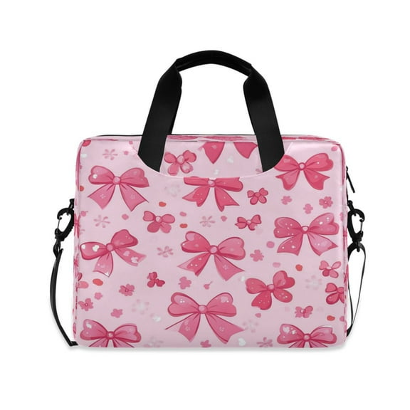 16" Laptop Tote Bag Laptop Sleeve Case Computer Briefcase for Work & Travel Pink Cute Bows
