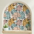 thumbnail image 5 of VEELIKE Portraits Geometric Wallpaper Peel and Stick Abstract Wallpaper Art Wall Mural 17.7''x118'' Modern Geometric Peel and Stick Wallpaper Removable Geometric Contact Paper for Bedroom Accent Wall, 5 of 8