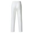 thumbnail image 6 of Biekopu Men's Casual Cotton Linen Trousers, Solid Color Drawstring Elastic Waist Loose Pants with Pockets, 6 of 6