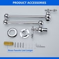 thumbnail image 6 of Kitchen Pot Filler Faucet Wall Mount,Brass Folding Stretchable with Double Joint Swing Arm Single Hole Two Handles, 6 of 10