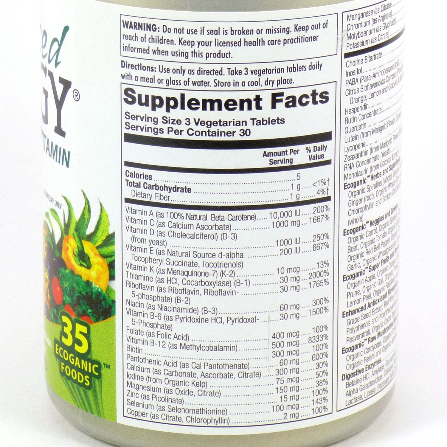 Enhanced Energy Iron Free By KAL - 90  Tablets