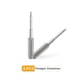 thumbnail image 3 of Uxcell 5pcs P5 Punta de destornillador de cinco lados Bit 5/32" Hex Shank 35mm/1.38 Longitud Magnética Cabeza de 5 Puntos Hex Bits Broca de destornillador de acero S2, 3 of 7