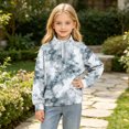 thumbnail image 6 of Atogsazn Kids Boys 1/4 Zip Sweatshirt Childrens Casual Tie Dye Long Sleeve Pullover Sweater Fall Winter Outerwear Gray 13-14 Years Fashion, 6 of 9