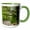 Green/White, variant on 3drose, Florida. Garden with Palm Trees and Live Oak Covered in Spanish Moss., 15oz Mug