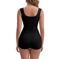 thumbnail image 3 of INSPIRE CHIC Mother's Day Women's Crotch Hook Closure Bodysuits Padded Wide Straps Butt-Lifter Tummy Control Invisible Tank Jumpsuits S Black, 3 of 5