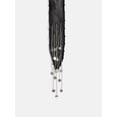 thumbnail image 2 of No Boundaries Women's Skinny Scarf, Black Silver, 2 of 3