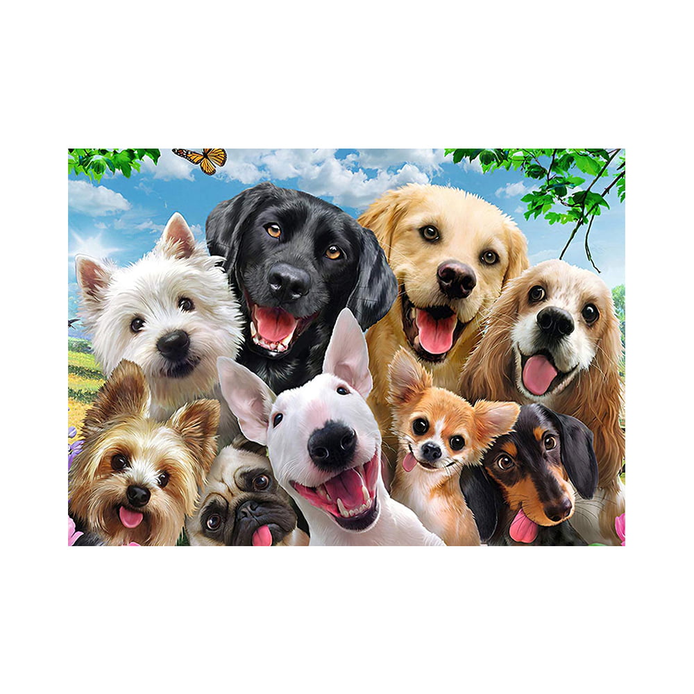1000PCS Animal Puzzle Set Durable Colorful Dogs Pattern Jigsaw Educational Game 