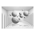 thumbnail image 3 of Tiptophomedecor 3D Illusion Wallpaper Wall Mural - Balls In White, 3 of 4