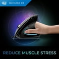 thumbnail image 4 of Adesso iMouse E1 Vertical Ergonomic Illuminated Mouse - Optical - Cable - Glossy Black - USB - 1600 dpi - Scroll Wheel - 6 Button(s) - Right-handed, 4 of 13
