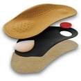 thumbnail image 5 of Orthotic Inserts Made in Germany | 3/4 Length, Quality Leather, Ultra-Light | Shoe Boot Insoles with Arch Support, Metatarsal Pad & Heel Cushion | Tacco Nova (36 EUR/US L5), 5 of 6