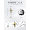 thumbnail image 5 of Dorunmo Sunflower Cross Projection Necklace for Women 925 Sterling Silver Sunflower Projection Necklace Photo Memorial Gift, 5 of 6