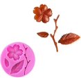thumbnail image 3 of 6 moldes en forma de flor de melocotón, flores de plantas, hojas, fondant, moldes de silicona, herramientas de decoración de pasteles, moldes de chocolate, caramelos, azúcar, m, 3 of 4
