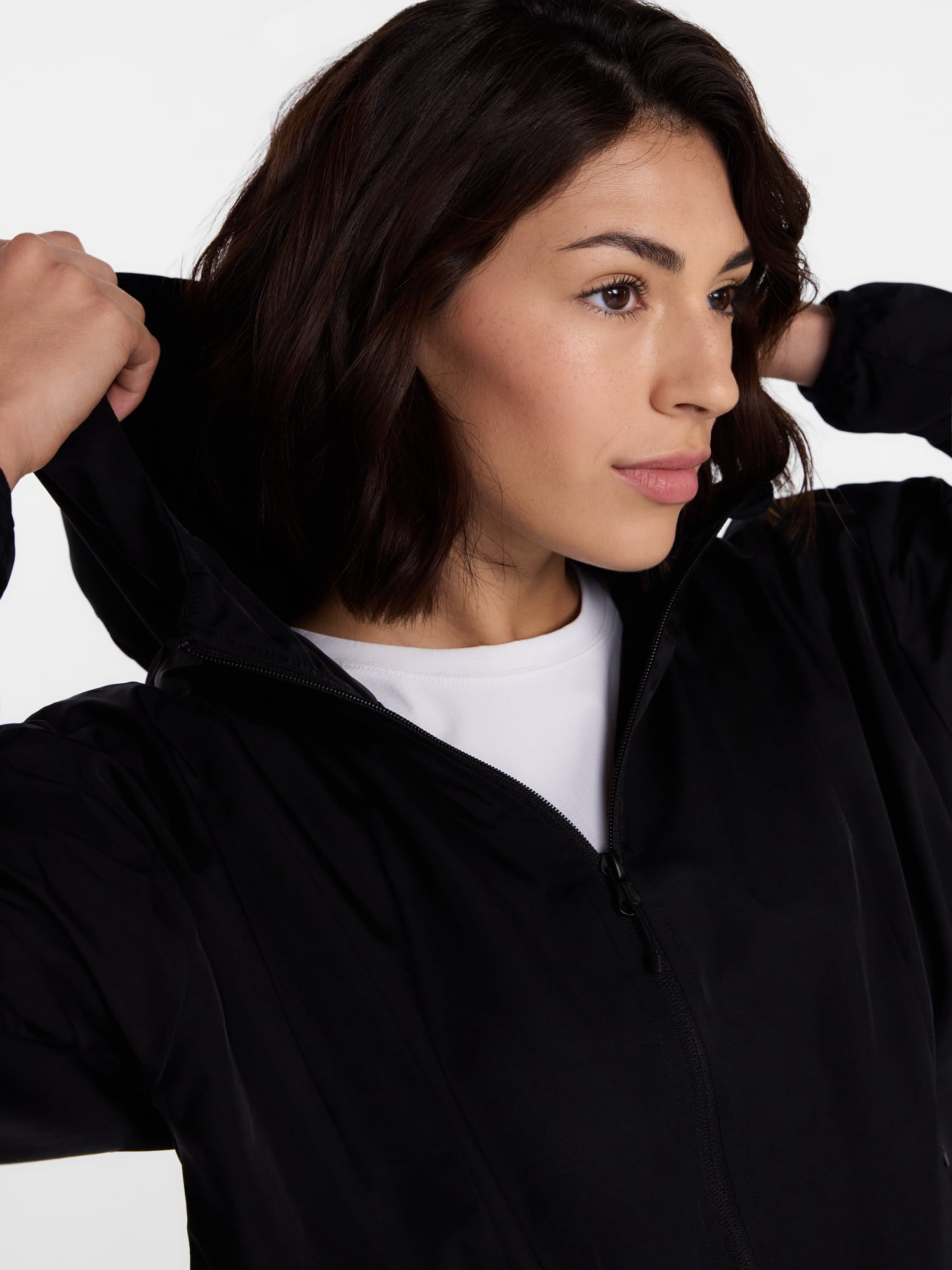 Avia Women's Iridescent Zip Front Jacket with Hood, Sizes XS-XXXL