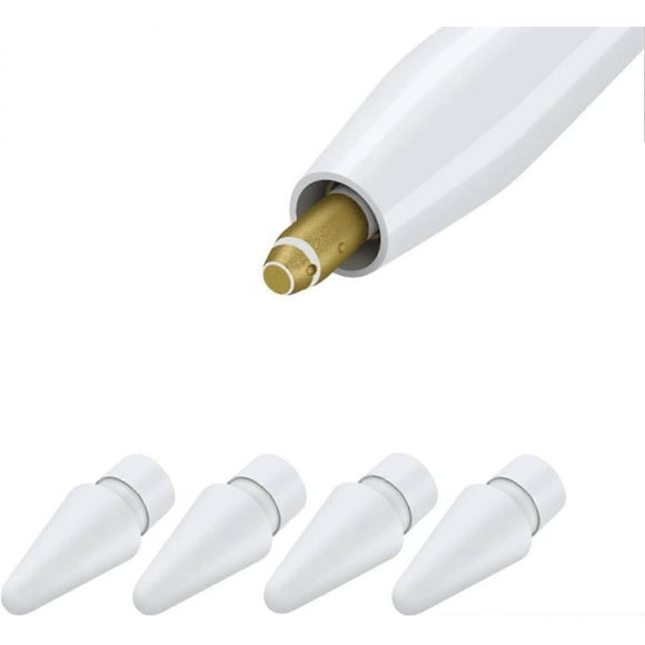 4 Pack Replacements Tips Compatible with Apple Pencil 2 Gen iPad Pro Pencil, Logitech Crayon Digital Pencil - Apple Pencil iPencil Nib for iPad Apple