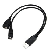 USB 2in1 Male Two Female Data Cable Compact Design Fast Charging and Data Transfer for Multiple Devices