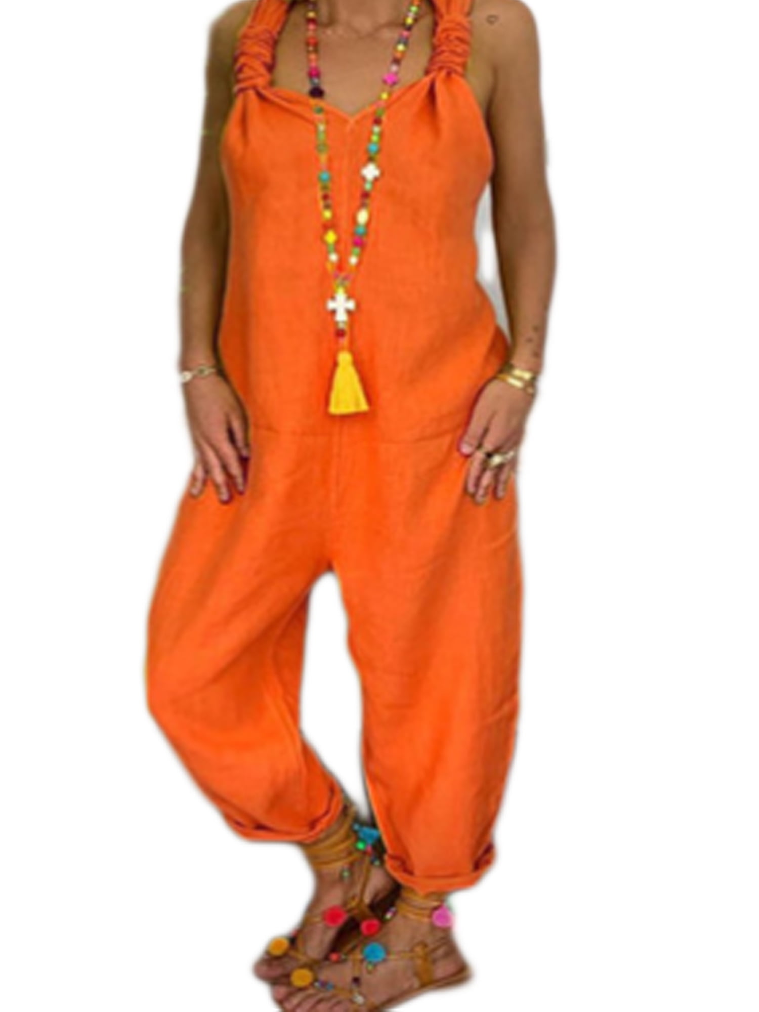 orange dungarees womens