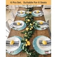 thumbnail image 4 of 15 Inch Round Placemats Set of 6, Aurora Christmas Snowman Non Slip Heat Insulation PP Table Mats, Xmas Snowflake Tree Winter Washable Place Mats for Kitchen Dining Party Table Decor, 4 of 7