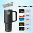 thumbnail image 3 of URBAN SIP 40 oz Stainless Steel Insulated Tumbler with Handle & Straw Lid | Double-Wall Vacuum Reusable Travel Mug | Car-Friendly Tumbler for Hot & Cold Drinks, 3 of 5