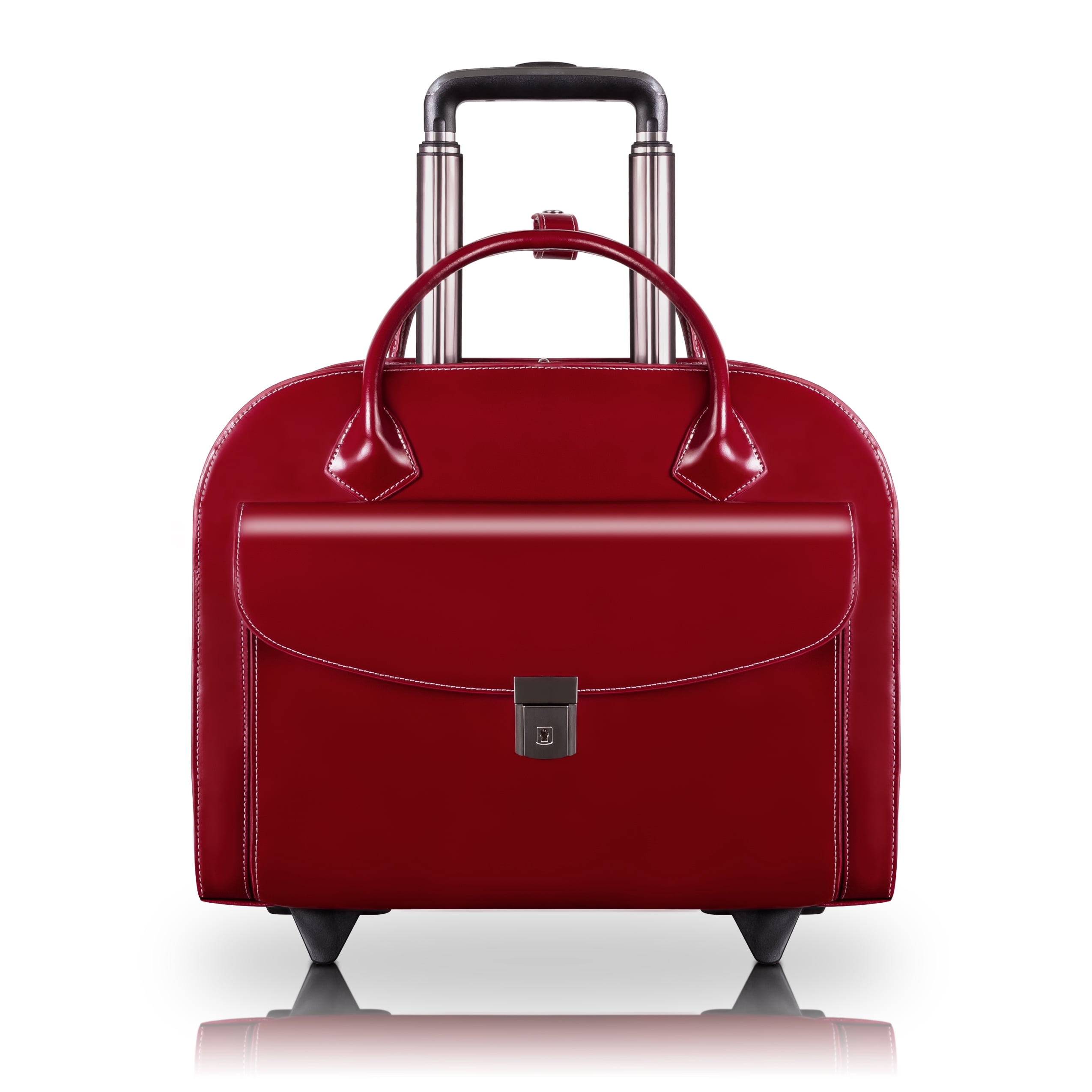GRANVILLE | 15” Leather Wheeled Laptop Briefcase