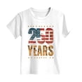 thumbnail image 5 of Toddler Kids Girls USA 250th Anniversary T Shirt Cute Patriotic American Flag Print Short Sleeve Tops Lightweight Casual Tee for 1776-2026 America 250 Years Gibobby,7-8 Years,White, 5 of 5