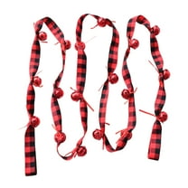 Christmas Decorations Velvet Ribbon Bell Strings Christmas Tree Ornaments Xmas Wreath Garland Decor Festive Holiday Hanging Jingle Bells That Ring Seasonal Decoration