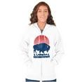 thumbnail image 3 of Vintage Patriotic American Buffalo Zip Up Hoodie Men's Women's Brisco Brands S, 3 of 6