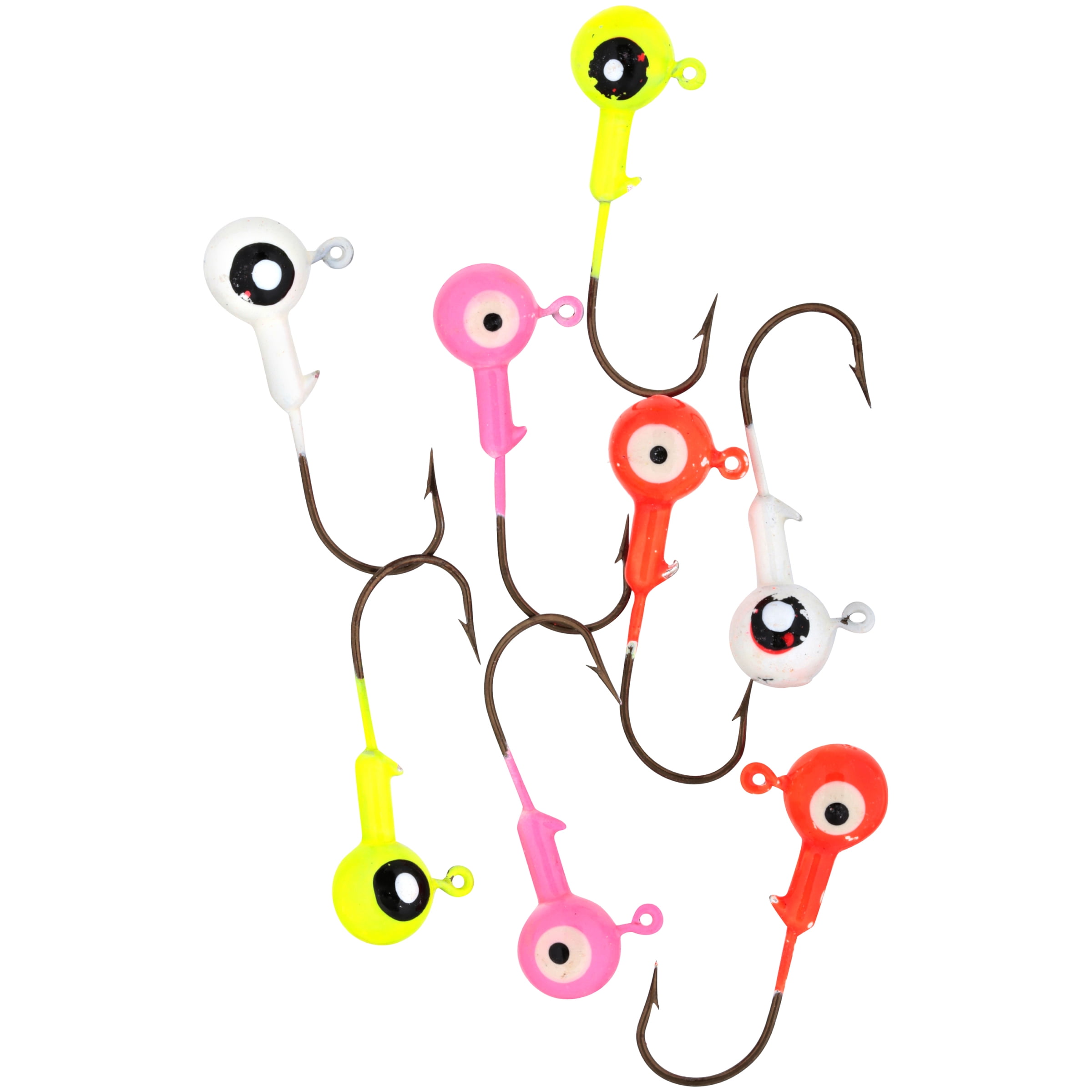 (2 pack) Eagle Claw Tin Ball Head Fishing Jig Assorted Colors 1/8 oz.