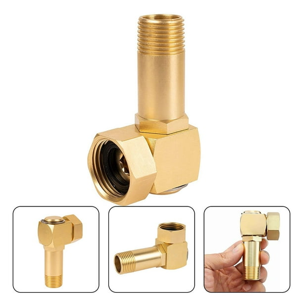 Qxke Garden Hose Adapter, Brass Replacement Part Swivel, Hose Reel Parts Fittings
