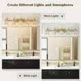 thumbnail image 2 of Ataucjin Modern Crystal Bathroom Vanity Lights Gold Bathroom Light Fixtures Crystal Vanity Shower Lights Over Mirror, Mirror Glass Crystal Bathroom Vanity Lighting Fixtures, 2 of 7