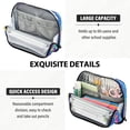 thumbnail image 5 of Standing Pencil Case with Base Large Capacity Stationery Pouch Pen Bag with Zipper for Women Men Vibrant Clouds, 5 of 7