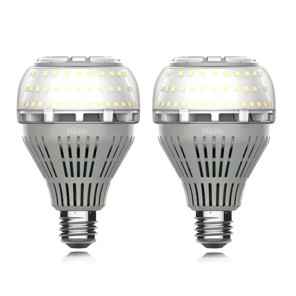 2 Pack 22W Led Light Bulb 200W Equiv.4000Lm 5000K Clear White For Home Lighting