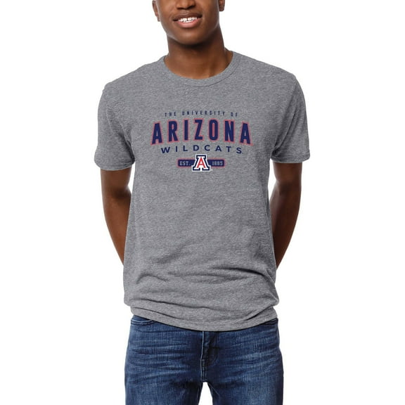 Men's League Collegiate Wear Heather Gray Arizona Wildcats Victory Falls Tri-Blend T-Shirt